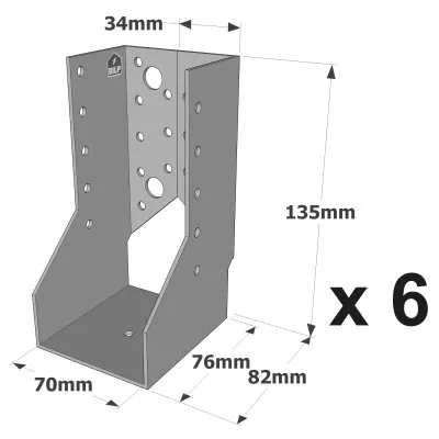 Sabots à ailes intérieures, gamme SAI CLASSIQUE (épaisseur 2mm) - Réf. SAI340/70/2_6