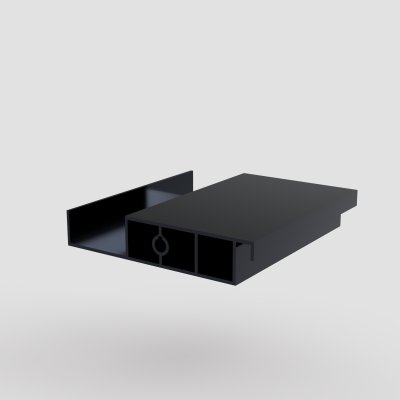 Échantillon d'une lame en aluminium pour pergola bioclimatique coloris Anthracite RAL 7016 texture 343