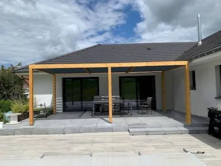 La terrasse de Gérard enfin à l'abri du soleil - Etriers invisibles