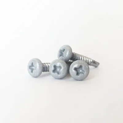 Vis autoperceuse à tête cylindrique bombée - INOX - GRIS ALU (RAL9006) - D3,5 x L19 - 100 unités - Réf. 9006-300399010_100