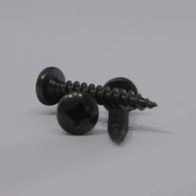 Vis bois et panneaux à tête ronde PZ - INOX A2 - NOIR - D4 x 25 pour fixer les lames SUNDIY et ALU