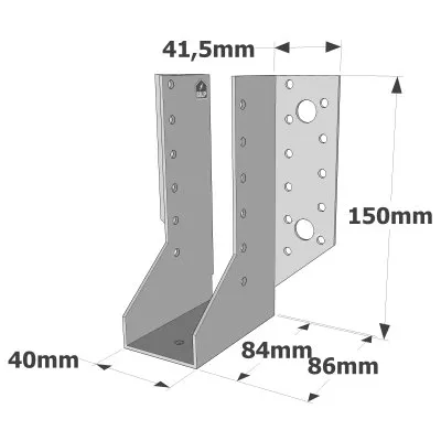 Sabots à ailes extérieures, gamme SAE CLASSIQUE (épaisseur 2mm, profondeur 84mm) - Réf. SAE340/40/2