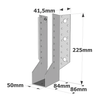 Sabots à ailes extérieures, gamme SAE CLASSIQUE (épaisseur 2mm, profondeur 84mm) - Réf. SAE500/50/2