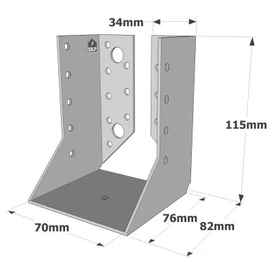 Sabots à ailes intérieures, gamme SAI CLASSIQUE (épaisseur 2mm) - Réf. SAI300/70/2
