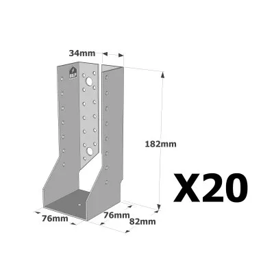Sabots à ailes intérieures, gamme SAI CLASSIQUE (épaisseur 2mm) - Réf. SAI440/76/2_20