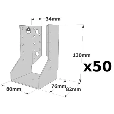 Sabots à ailes intérieures, gamme SAI CLASSIQUE (épaisseur 2mm) - Réf. SAI340/80/2_50