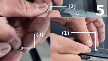 Fixation de la barre de renfort