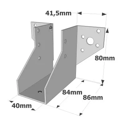 Sabots à ailes extérieures, gamme SAE CLASSIQUE (épaisseur 2mm, profondeur 84mm) - Réf. SAE200/40/2