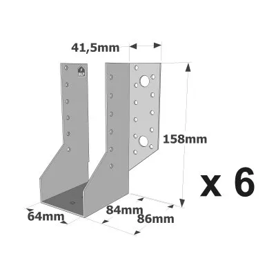 Sabots à ailes extérieures, gamme SAE CLASSIQUE (épaisseur 2mm, profondeur 84mm) - Réf. SAE380/64/2_6