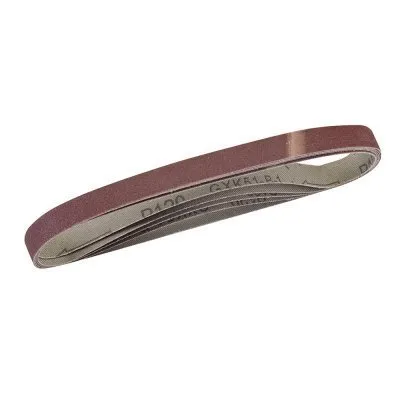 Lot de 5 bandes abrasives 13 x 457 mm - Grain 120mm - Réf. 636004