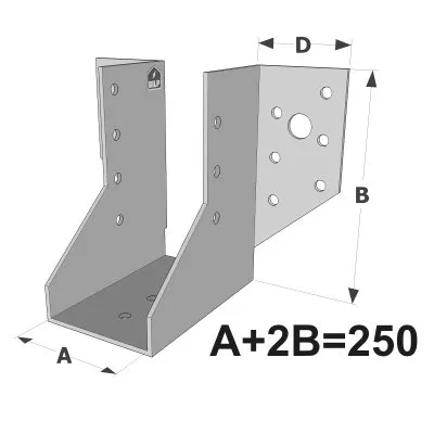 Sabots à ailes extérieures, gamme SAE SUR MESURE (épaisseur 2mm, profondeur 84mm) - Réf. SAE250/2X