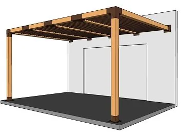 Pergola en structure 120 mm