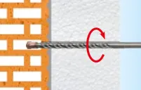 Percer le polystyrène et le substrat 