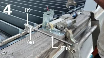 Mise en place de la tige de transmission
