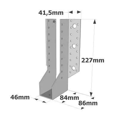 Sabots à ailes extérieures, gamme SAE CLASSIQUE (épaisseur 2mm, profondeur 84mm) - Réf. SAE500/46/2