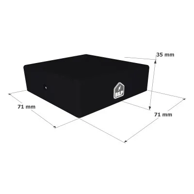 Chapeau pyramide NOIR pour poteau bois 70x70mm - Réf. CABOCHON70PB