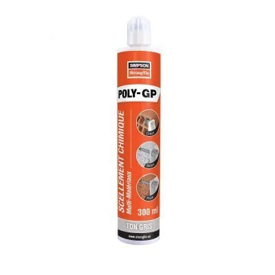 Résine polyester multi-matériaux 300ml de couleur grise - Réf. POLYGP300G-FR