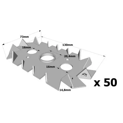 Crampon Bulldog simple denture C2 et C4 - Réf. C4-73/130M20G-B_50