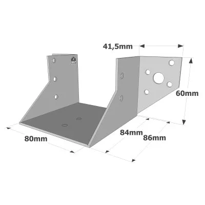 Sabots à ailes extérieures, gamme SAE CLASSIQUE (épaisseur 2mm, profondeur 84mm) - Réf. SAE200/80/2
