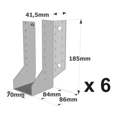 Sabots à ailes extérieures, gamme SAE CLASSIQUE (épaisseur 2mm, profondeur 84mm) - Réf. SAE440/70/2_6