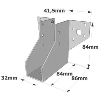 Sabots à ailes extérieures, gamme SAE CLASSIQUE (épaisseur 2mm, profondeur 84mm) - Réf. SAE200/32/2