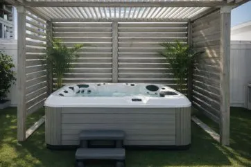 Abri SPA en Douglas non traité&nbsp;: le charme du bois naturellement grisé.