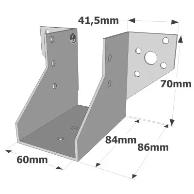 Sabots à ailes extérieures, gamme SAE CLASSIQUE (épaisseur 2mm, profondeur 84mm) - Réf. SAE200/60/2