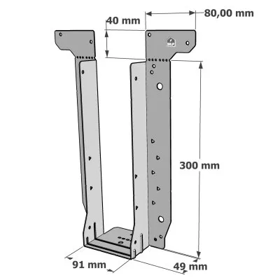 Etrier pour poutres en I - Réf. EWH300/91
