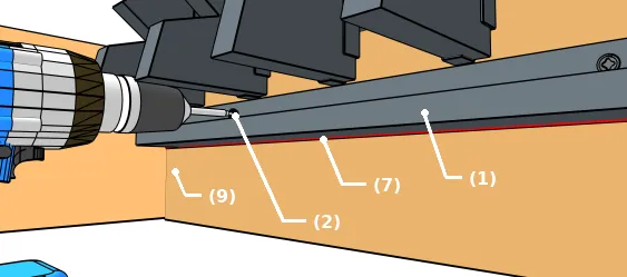 Fixation du chéneau