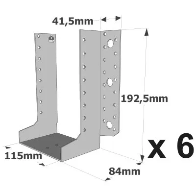 Sabots à ailes extérieures, gamme SAE CLASSIQUE (épaisseur 2mm, profondeur 84mm) - Réf. SAEL500/115/2_6