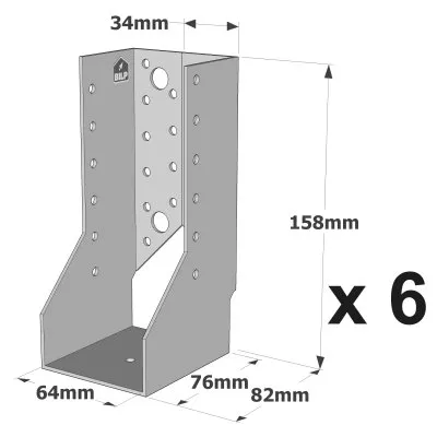 Sabots à ailes intérieures, gamme SAI CLASSIQUE (épaisseur 2mm) - Réf. SAI380/64/2_6