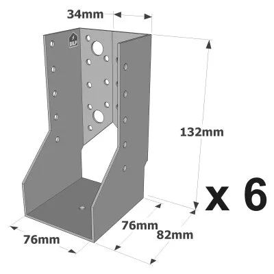 Sabots à ailes intérieures, gamme SAI CLASSIQUE (épaisseur 2mm) - Réf. SAI340/76/2_6