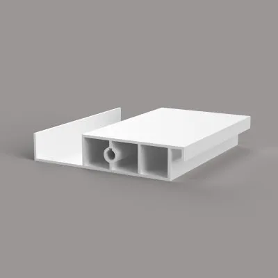 Echantillon d'une lame en aluminium pour pergola bioclimatique coloris blanc