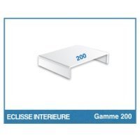 Éclisse intérieure blanche, modèle Gamme 200, finition moderne, design épuré, dimension standard, utilisé pour les portes intérieures.