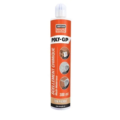 Résine polyester multi-matériaux 300ml - Ton pierre - Réf. POLYGP300B-FR