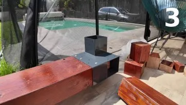 Mise en place des poteaux