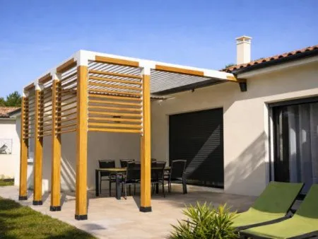 La pergola BOIS et ALU (blanc)