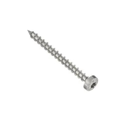 HECO-TOPIX-plus A2, tête ronde, T-Drive, filet total variable, zingué blanc, A3K, Dim. 5.0x40mm - Réf. 61991