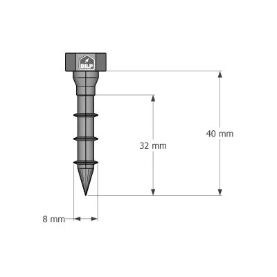 Vis connecteurs acier sur bois, SSH8.0X40 - Réf. 75134