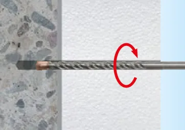 Percer l’isolant et le substrat