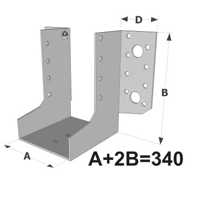 Sabots à ailes extérieures, gamme SAE SUR MESURE (épaisseur 2mm, profondeur 84mm) - Réf. SAEL340/2X