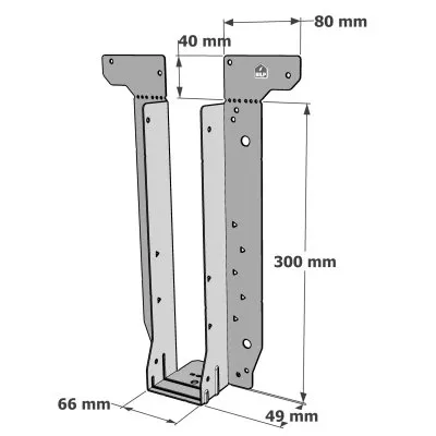 Etrier pour poutres en I - Réf. EWH300/66