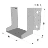 Sabots à ailes extérieures, gamme SAE SUR MESURE (épaisseur 2mm, profondeur 84mm) - Réf. SAEL380/2X