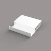 Vue latérale d'un échantillon d'une lame en aluminium pour pergola bioclimatique coloris blanc