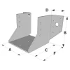 Grands sabots à ailes extérieures, gamme GSE CLASSIQUE (épaisseur 4mm, profondeur 110mm) - Réf. GSE300/4X
