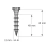 Vis connecteurs acier sur bois, SSH12.0X60 - Réf. 75162