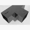 Image authentique du connecteur SUNDIY Anthracite RAL 7016 - 120mm Forme T, 4 directions
