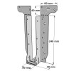 Etrier pour poutres en I - Réf. EWH240/50