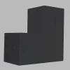 Aperçu réel du connecteur SUNDIY NOIR mat RAL9005 120mm Forme L à 2 directions