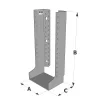 Grands sabots à ailes intérieures, gamme GLI ECONOMIQUE (développé 720mm, épaisseur 2.5mm, profondeur 90mm) - Réf. GLI720/2.5X